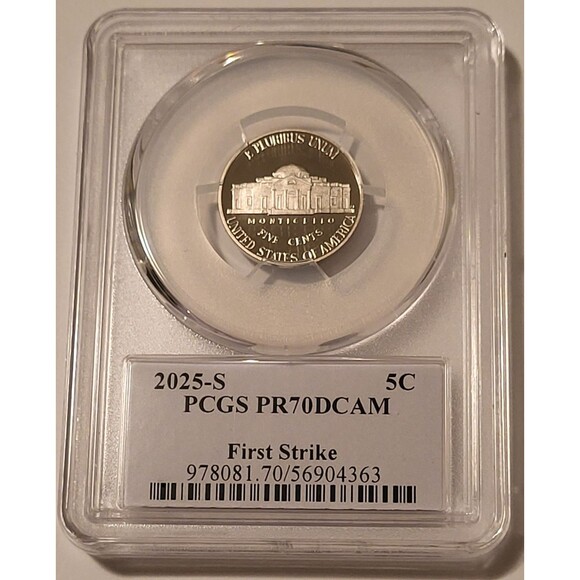 2025 S Jefferson Nickel Proof PR70 DCAM PCGS First Strike Cleveland Native - Picture 2 of 2